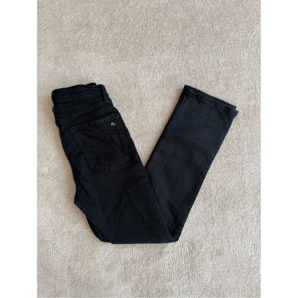 rag & bone Black Women's Wren High Rise Ankle Slim Jeans 25 WDD24F2944N5BL